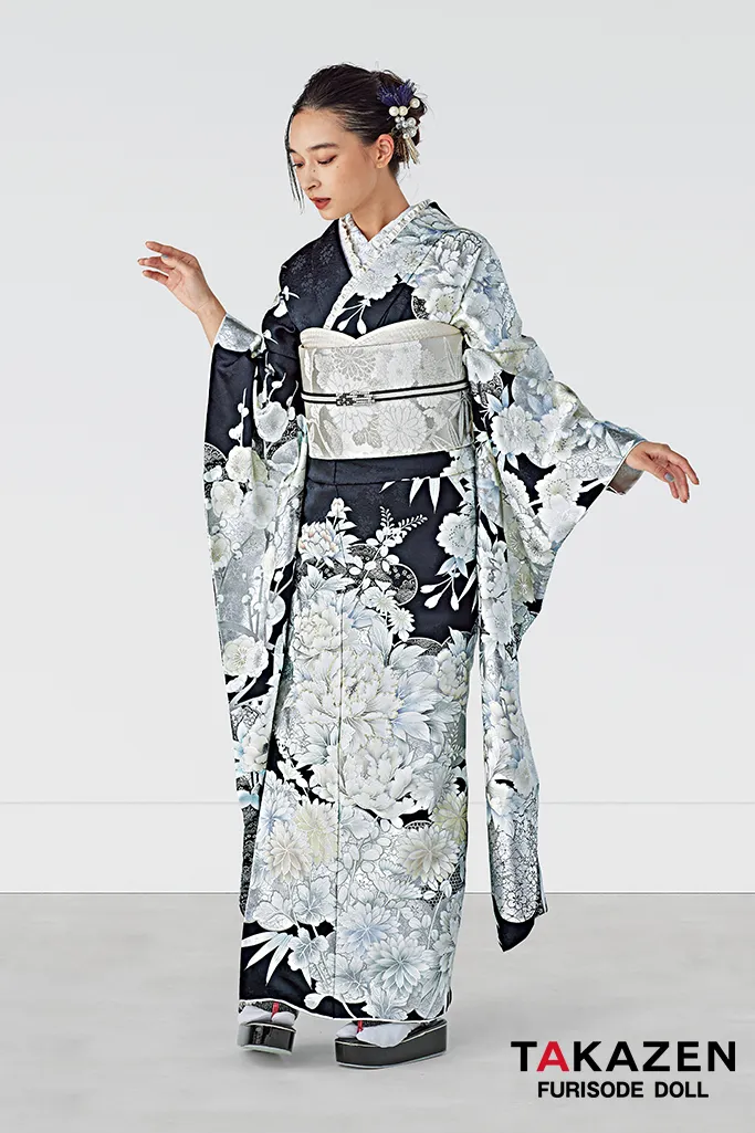 3ページ目｜黒色の振袖｜成⼈式の振袖レンタルならTAKAZEN、世界