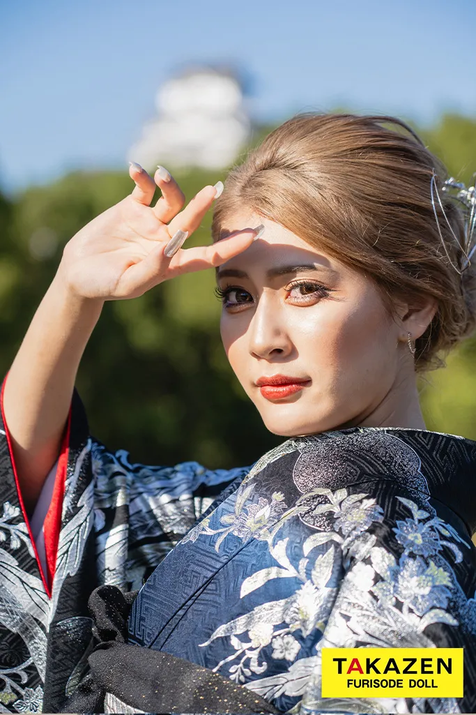 振袖フルセット6点サイズM〜L鳳凰花蝶丸文 暈し染め 金銀彩 金糸 正絹