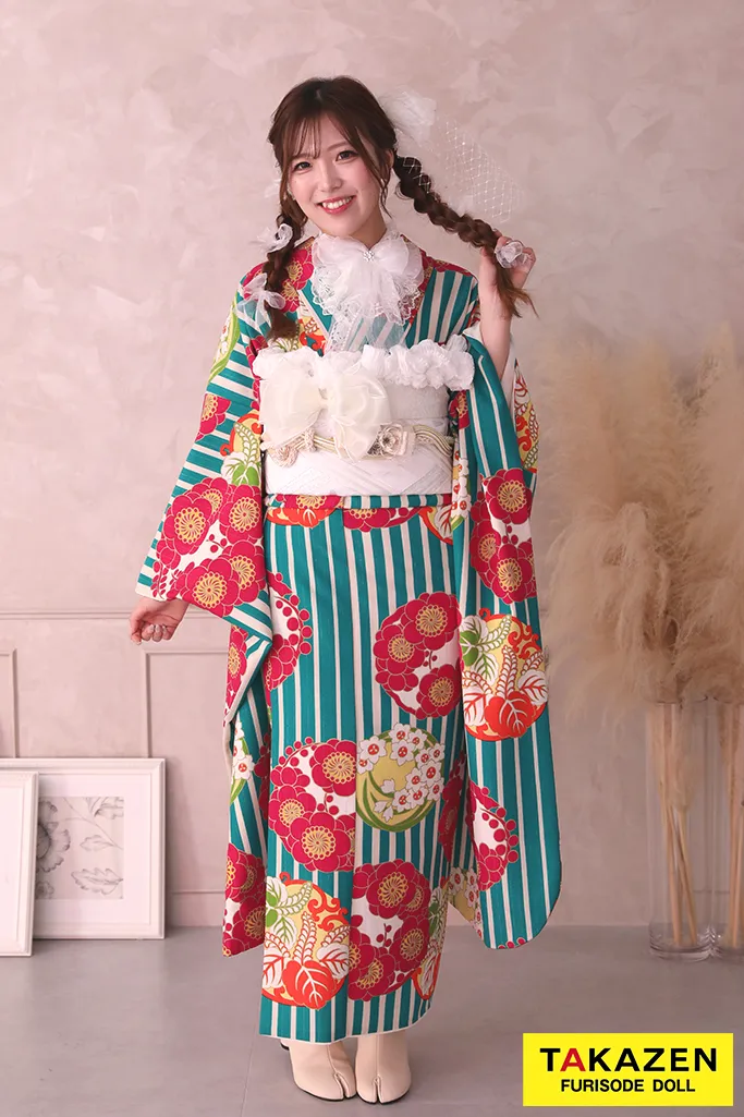 404z54〇総絞り 振袖 金駒刺繍 牡丹〇美品 成人式 結婚式