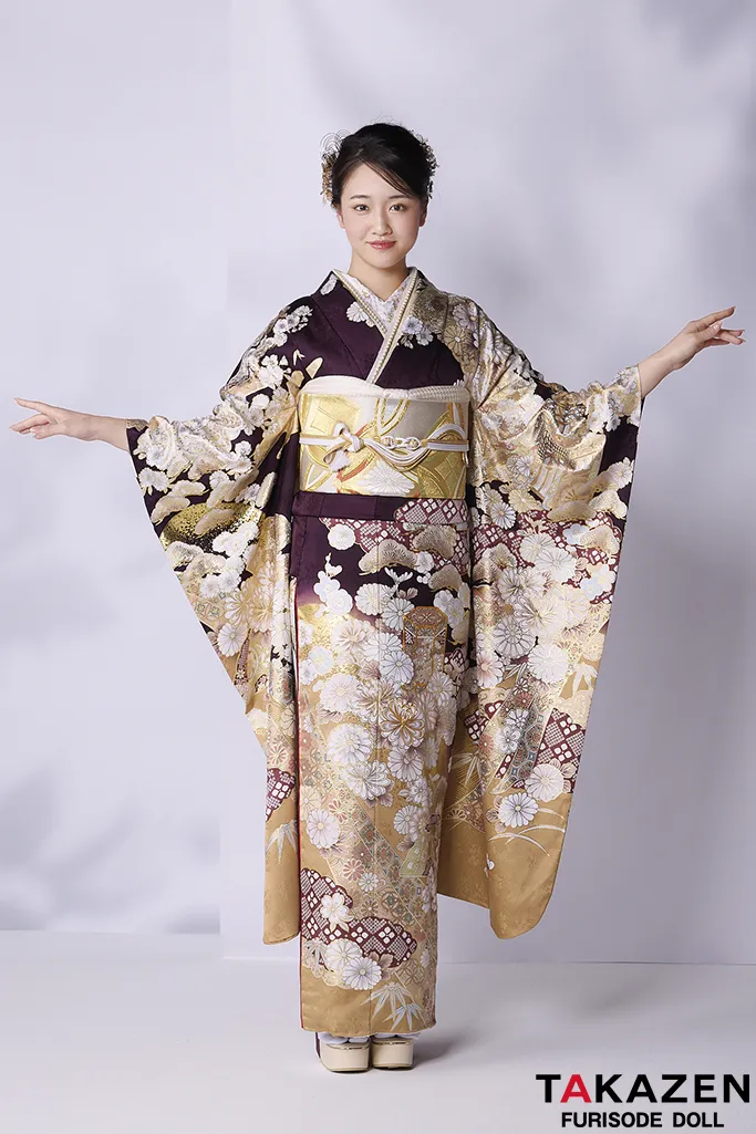 プレミアム古典 関芳/最高級金彩刺繍友禅 紫/金 レース 綺麗 桂由美