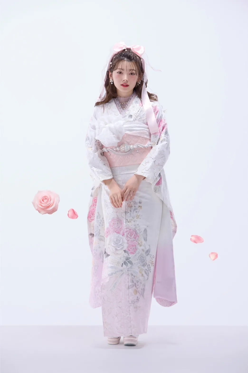 矢2626m)☆正絹☆振袖 コーラルピンク☆ 花鳥柄晴れ着成人式 楽天市場