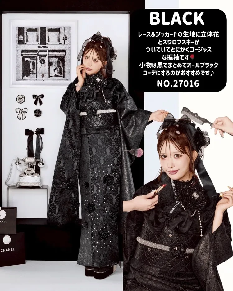 新作発表📢】ワンホンスタイルのシュシュ振袖🖤｜成人式振袖・卒業式袴