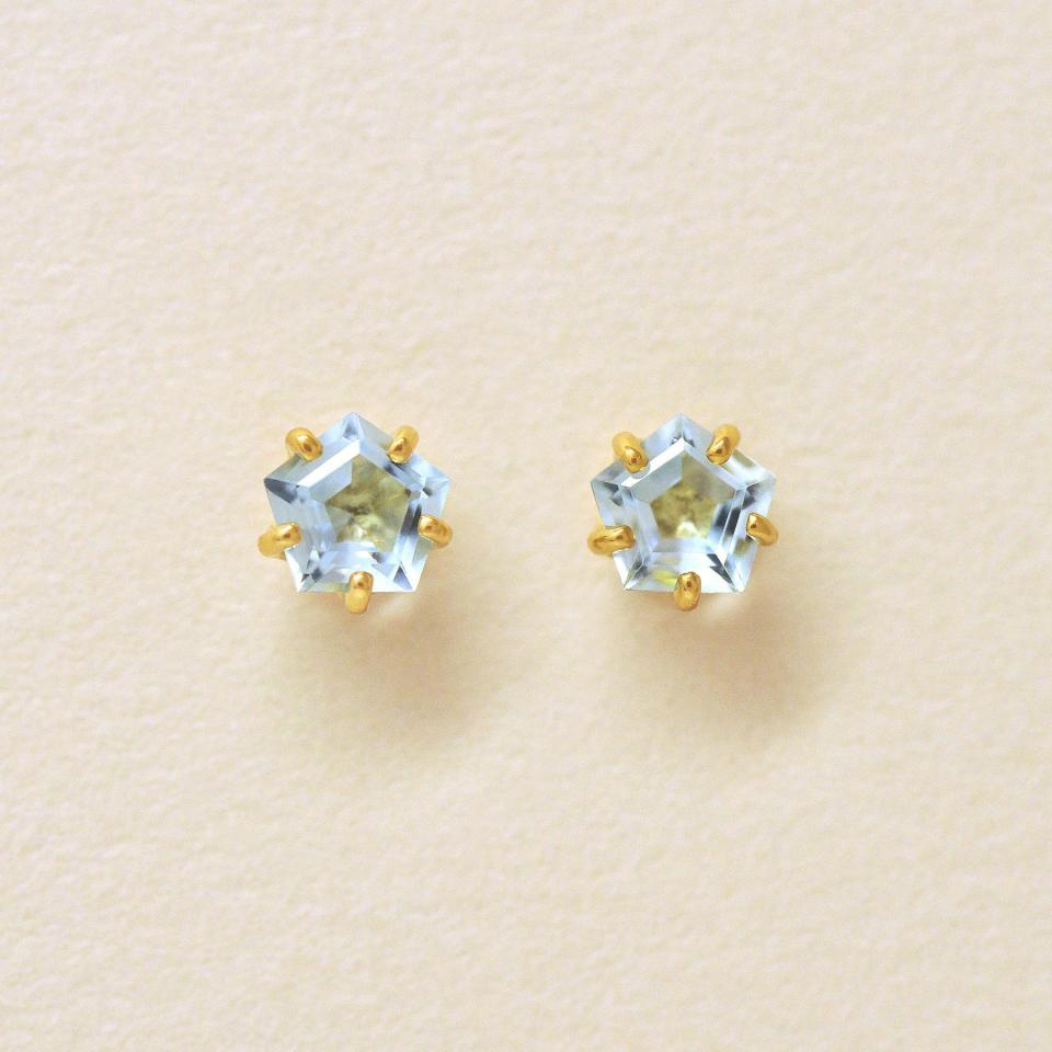 TAKE-UP k18 ブルートパーズ セカンドピアス 18金 テイクアップ