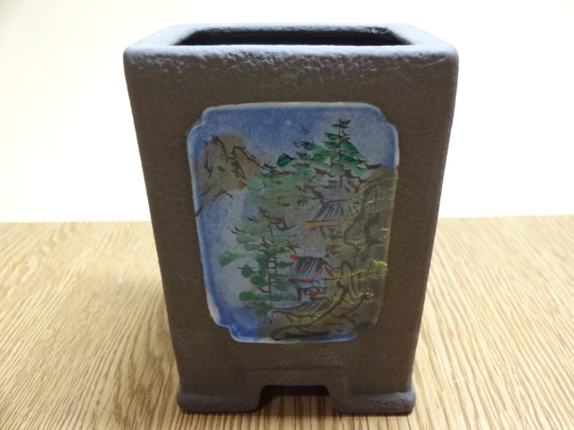 盆栽鉢（小品）の販売通販（2.5号/角ラン鉢/陶翠(4)） 株式会社 原田