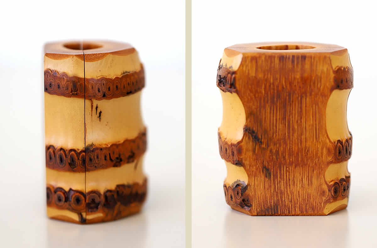 一点限り】 竹根香合 | 虎斑竹専門店 竹虎