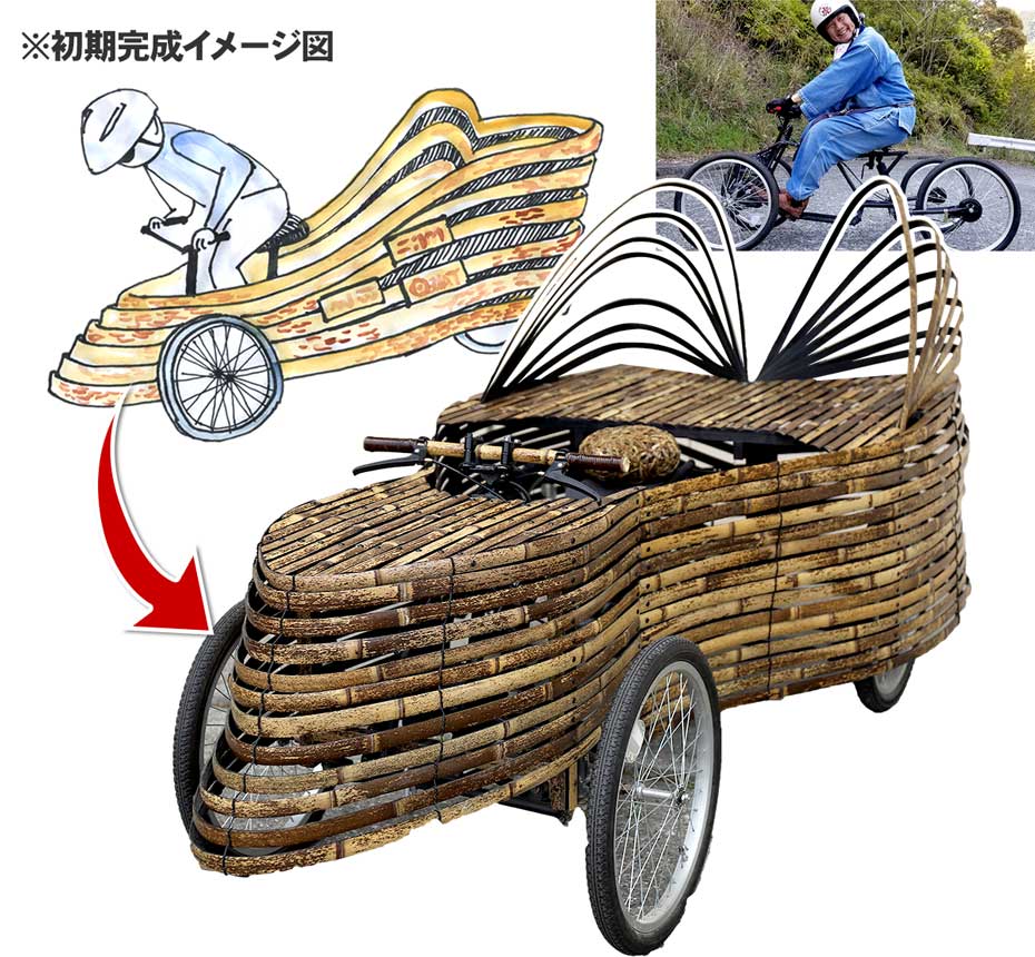 完成！日本唯一の虎竹ボックスカート REIWA-125号 | 虎斑竹専門店 竹虎