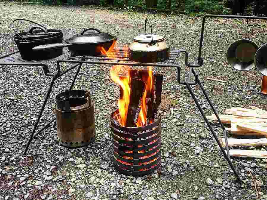 ソマビトsomabito 焚火サイドテーブル ビンテージカラー(脚長