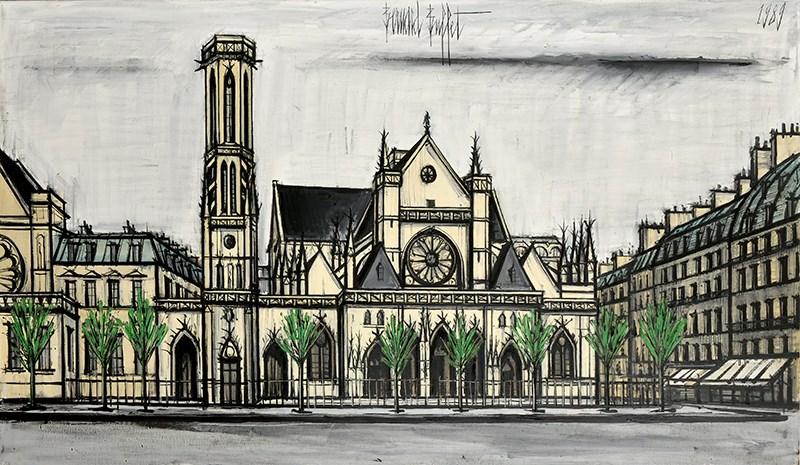 リトポスター「ビュッフェ展OSAKA TOKYO ギャルリーためなが」