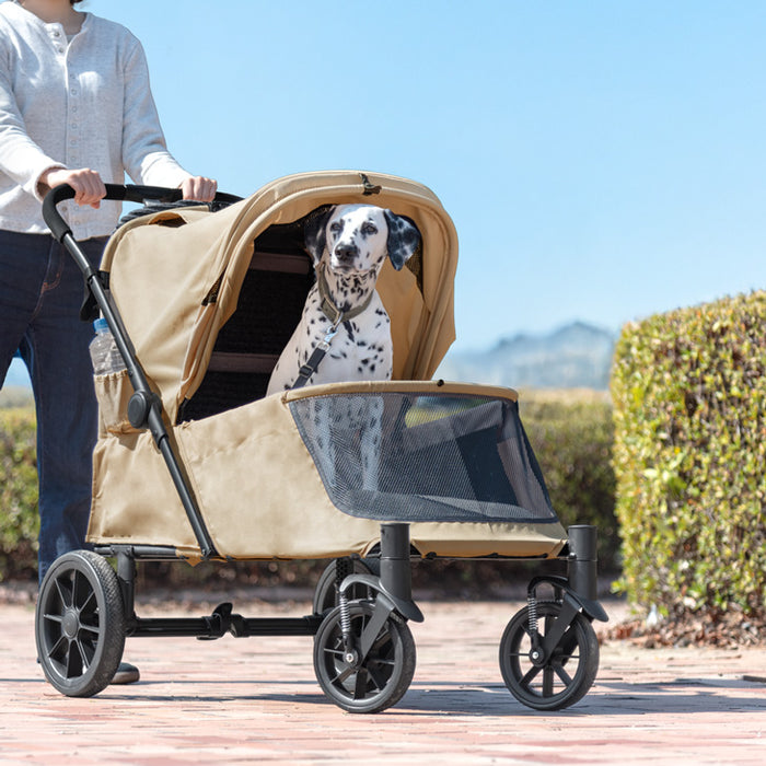 スロープ付き ペットカート 大型犬対応 耐荷重60kg 折り畳み 洗える座