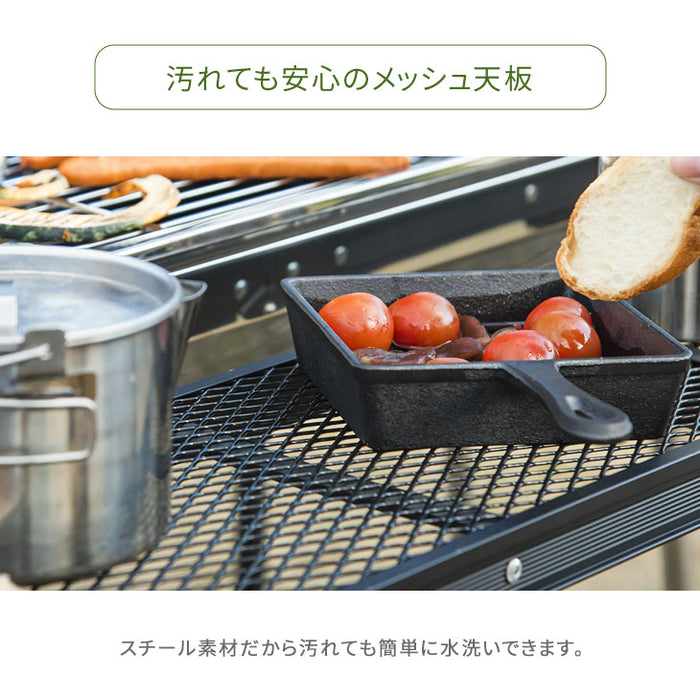 バーベキューコンロ メッシュテーブル 2点セット BBQコンロ セット