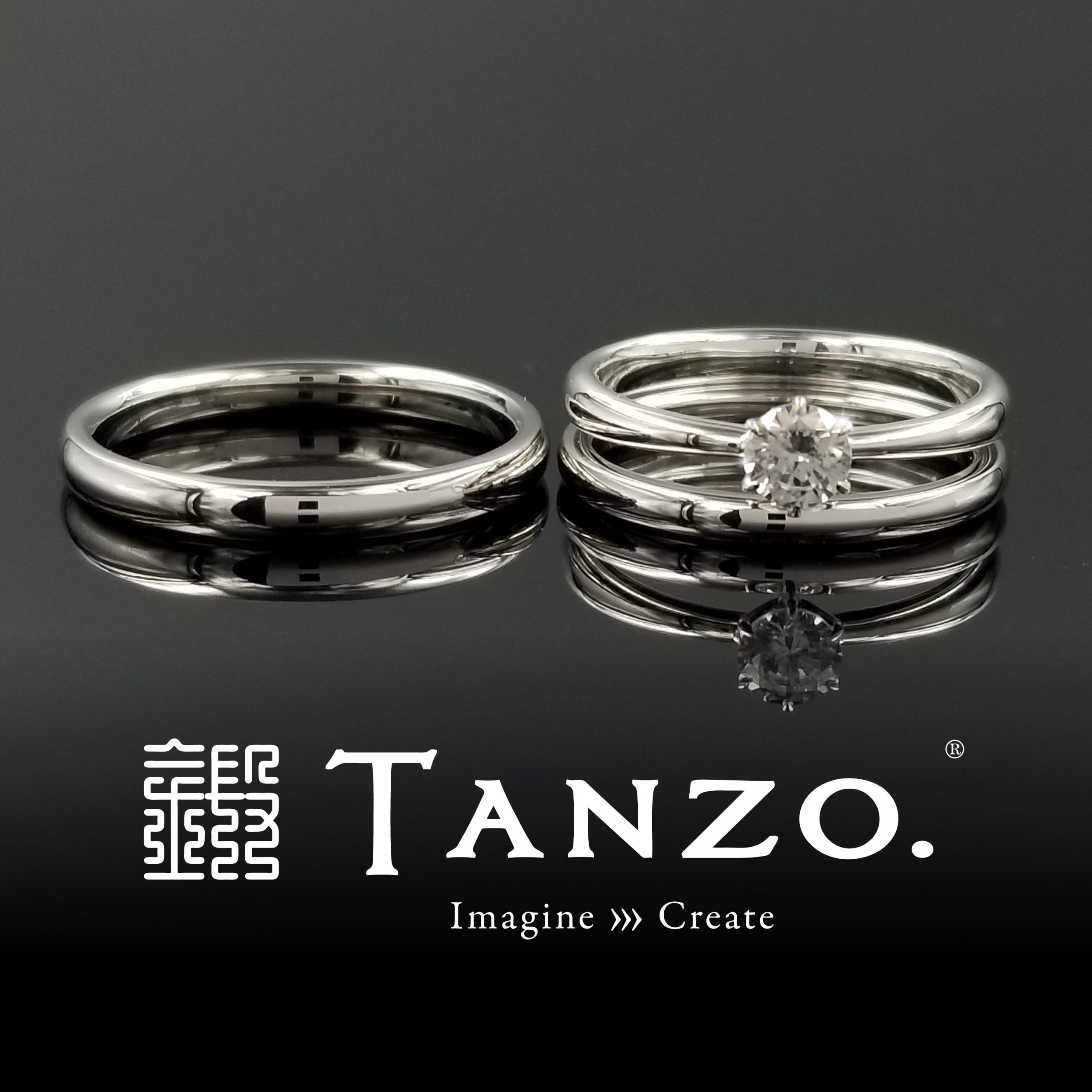 照る月も】 | 結婚・婚約指輪のオーダーメイドは鍛造指輪＜TANZO＞