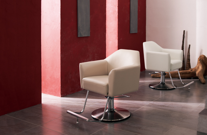 美容室 サロン スタイリングチェア 椅子 赤 美容室 サロン