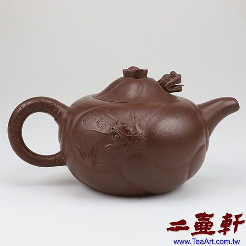 紫砂黑星土魚化龍壺80年代中國宜興一廠原礦紫砂壺- 二壺軒陳年普洱茶
