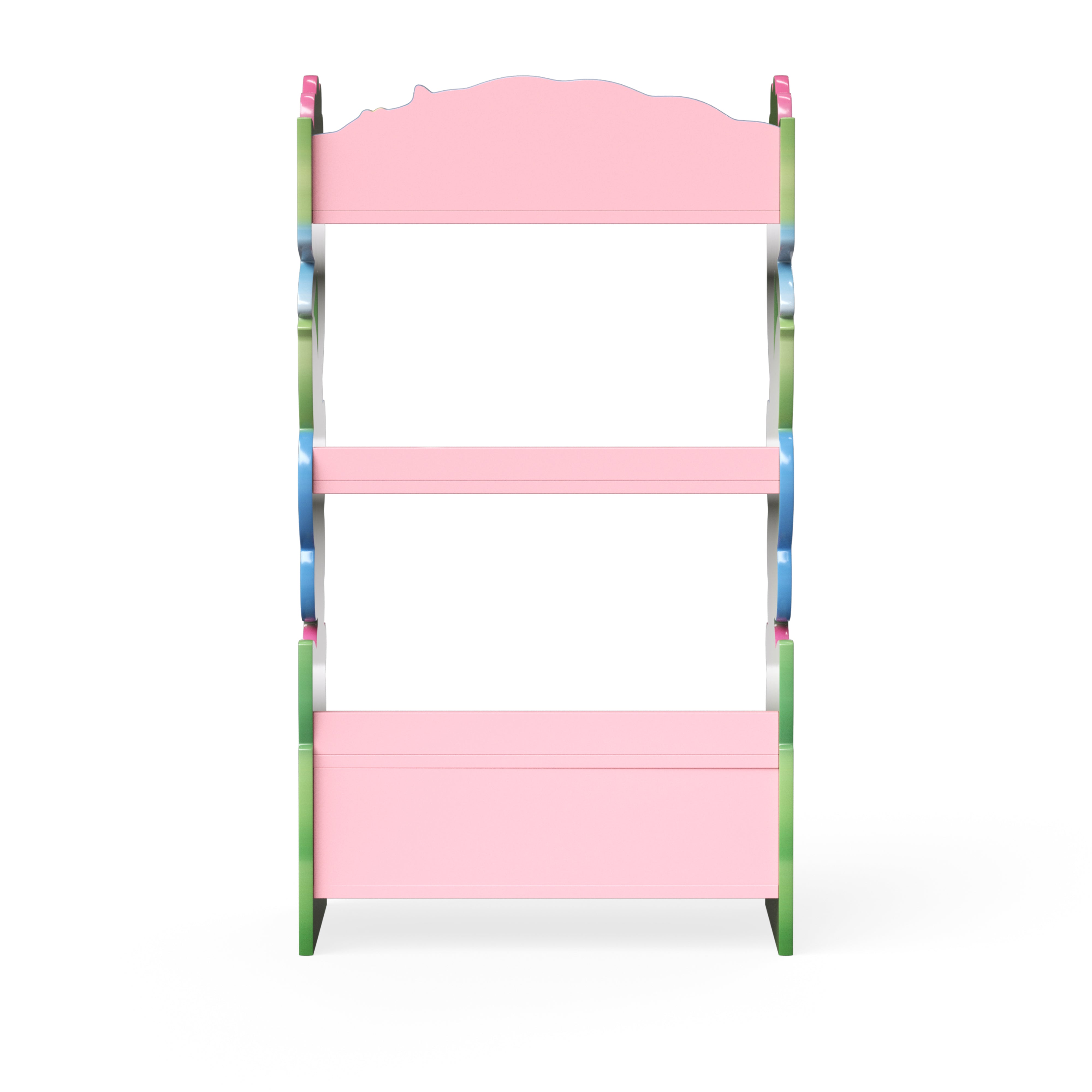 Fantasy Fields Magic Garden Kids 3-Tier Bookshelf & Drawer, Multi