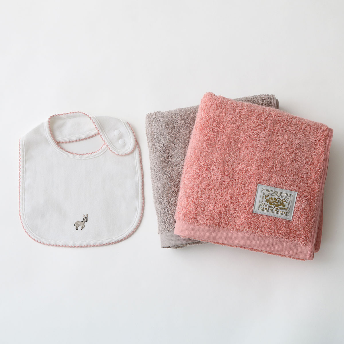 超甘撚りフェイスタオル2枚&ピコレーススタイセットB(FREE -): ギフト