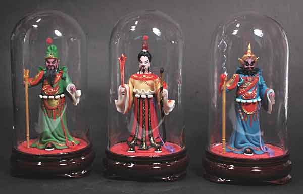 三国志・蜀(蜀漢)三体人形セット(面人） - 横浜中華街天宝堂本店