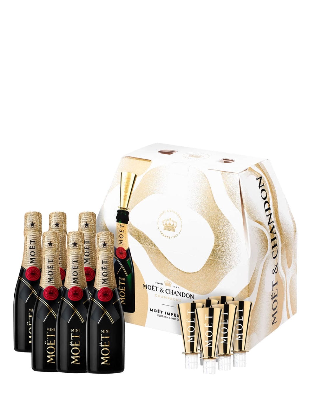 Mini Moët & Chandon Impérial Brut Champagne with Flutes Gift Set