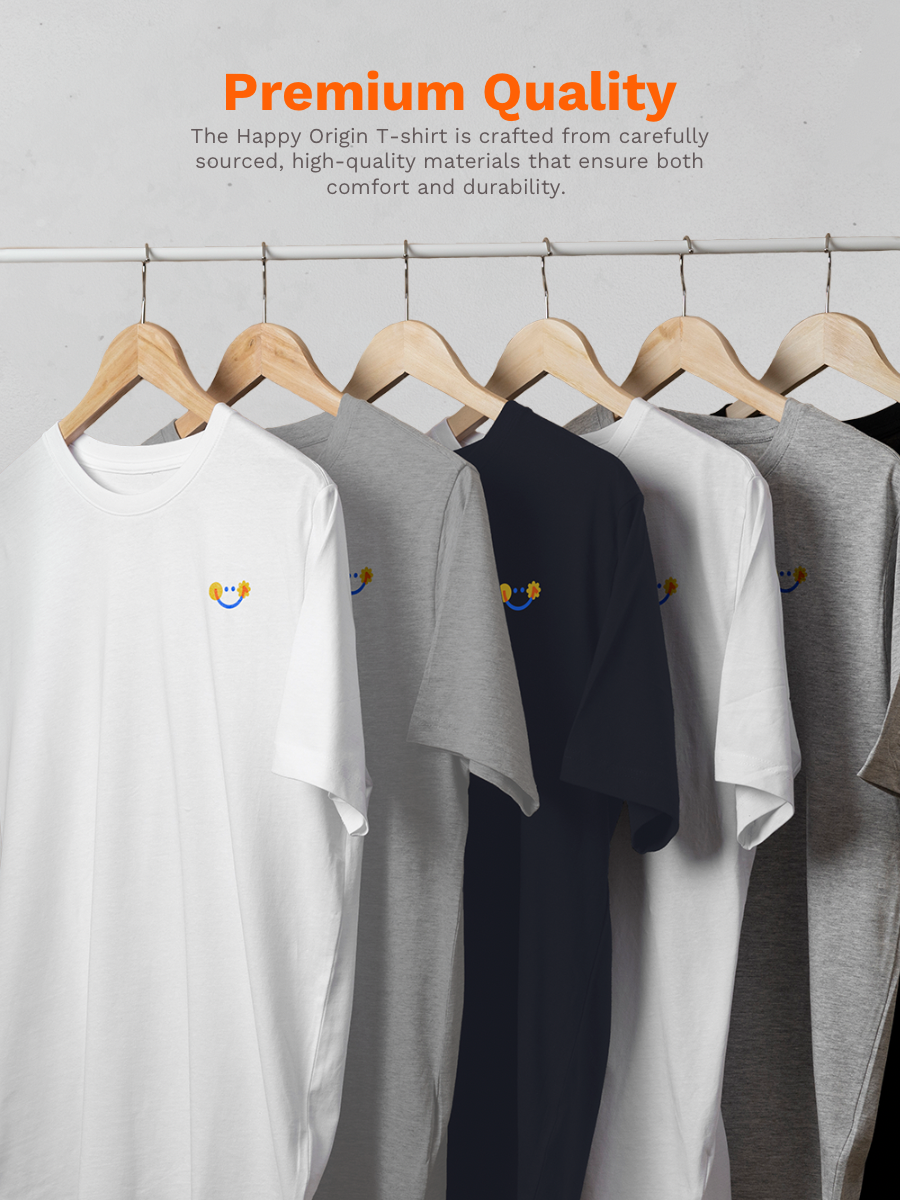 The Happy Tee - Premium Embroidered Edition