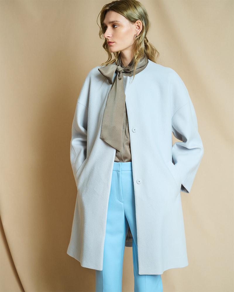 セオリーリュクス テディベア コート ボアコート ネイビー theory luxe