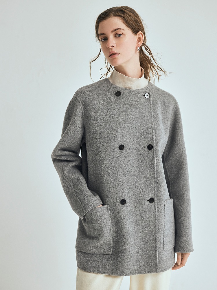 美品 theory luxe セオリーリュクス ウールコート グレー 美品＊Theory