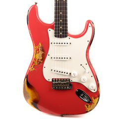 Fender Custom Shop 1962 Stratocaster Heavy Relic Fiesta Red over 3