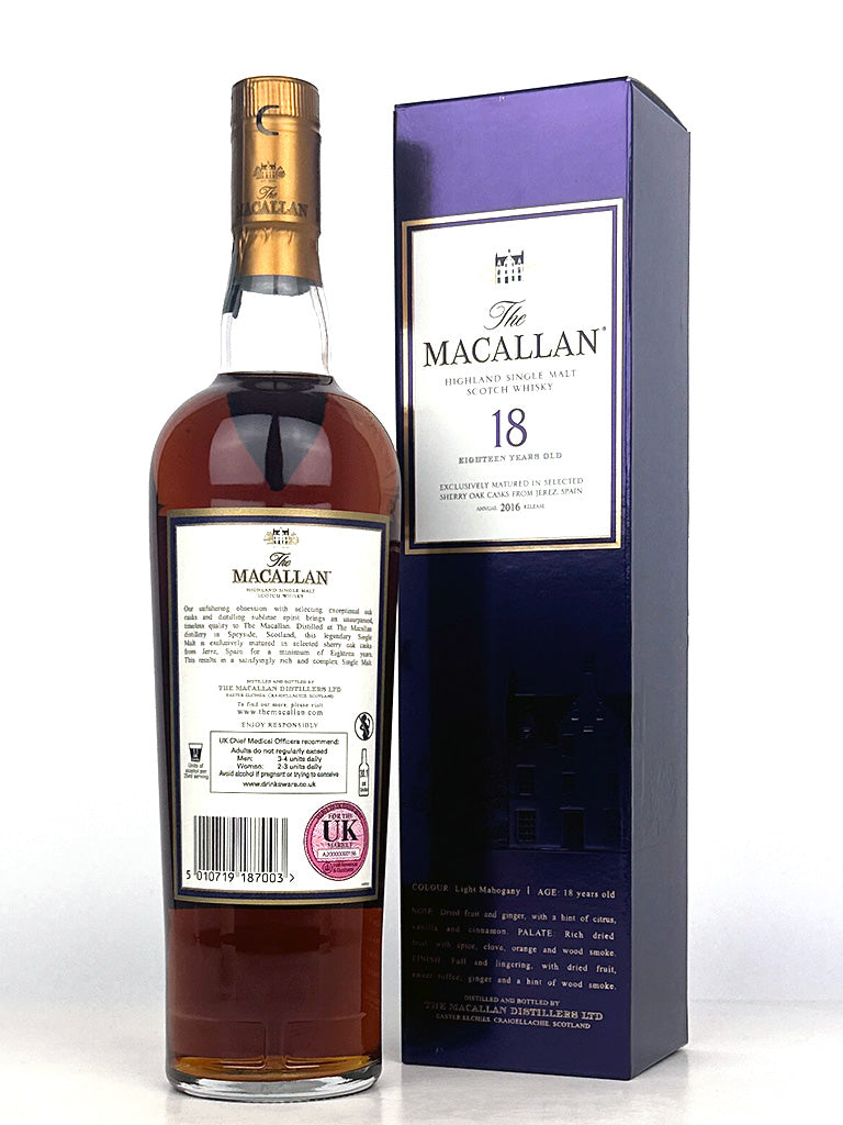 Macallan 18 Year Old Sherry Oak (2016 Release) – The Whisky Source