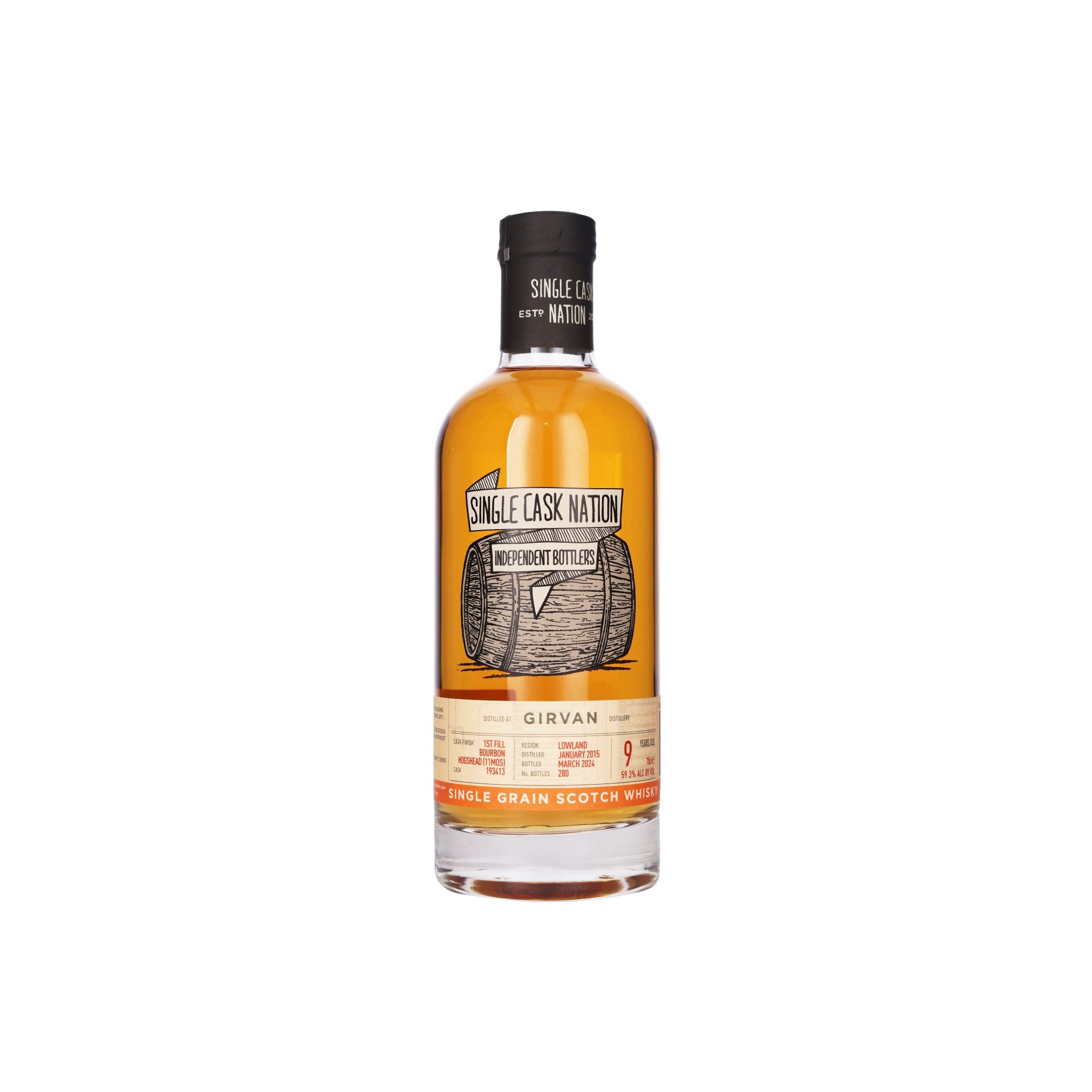 SINGLE CASK NATION GIRVAN 700ml 54.5% Single Cask Nation Girvan 10
