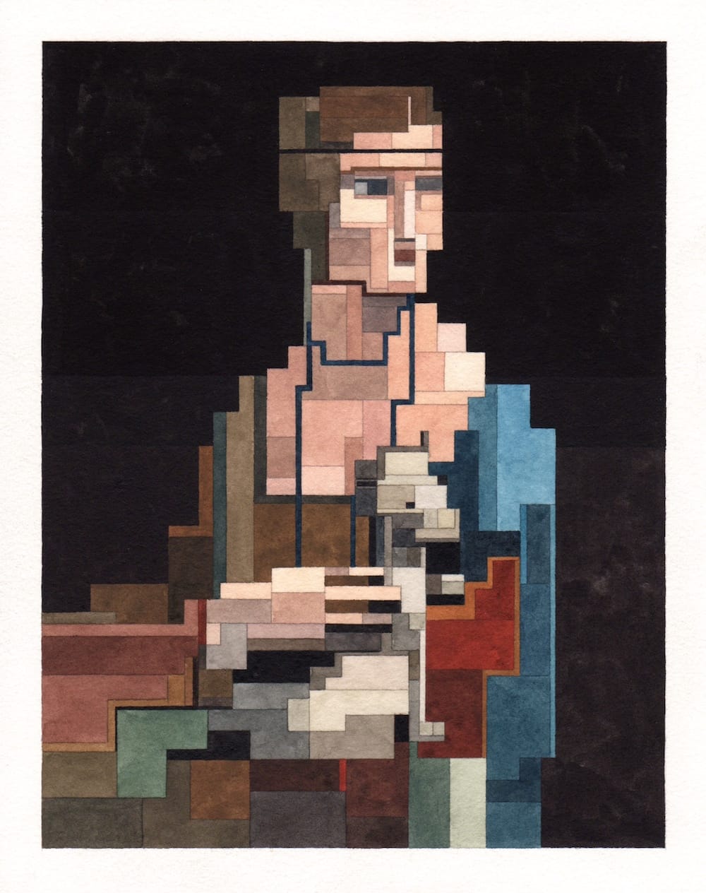 New '8-Bit' Watercolor Paintings Inspired by Famous Artworks and