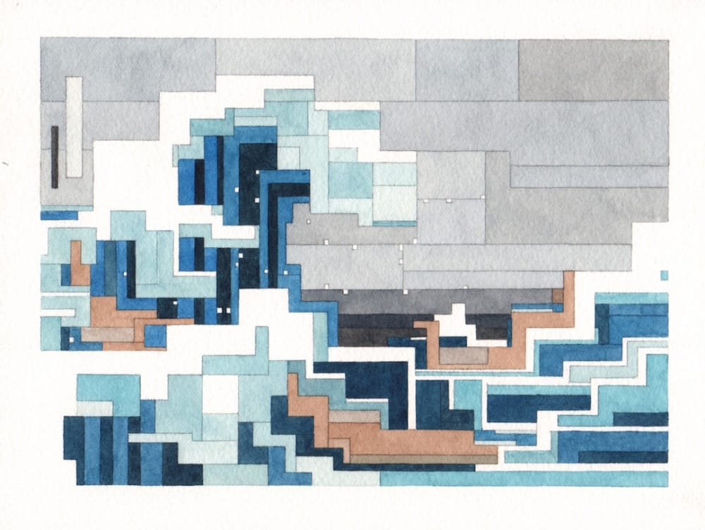 New '8-Bit' Watercolor Paintings Inspired by Famous Artworks and