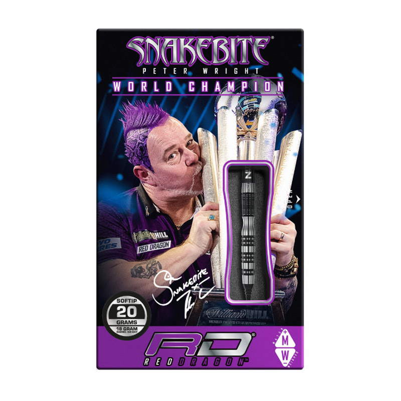 ダーツ バレル RedDragon Peter Wright Snakebite Black Racer レッド