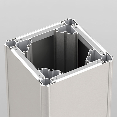 自立看板】四面体サイン クアトロ 抜き文字内照 QRX-4013P-L LEDランプ