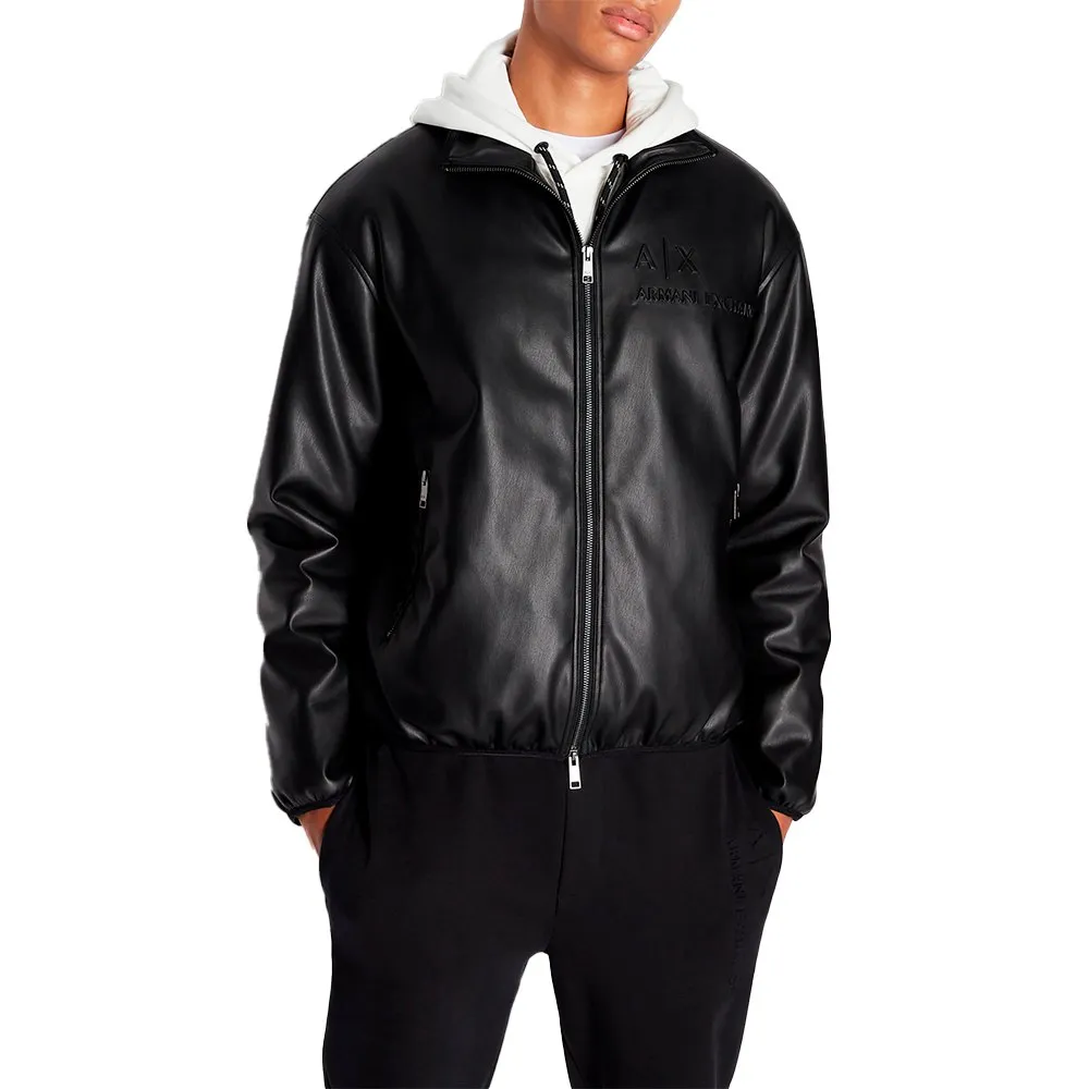 Armani exchange 6RZB17_ZE1CZ leather jacket Black | Dressinn