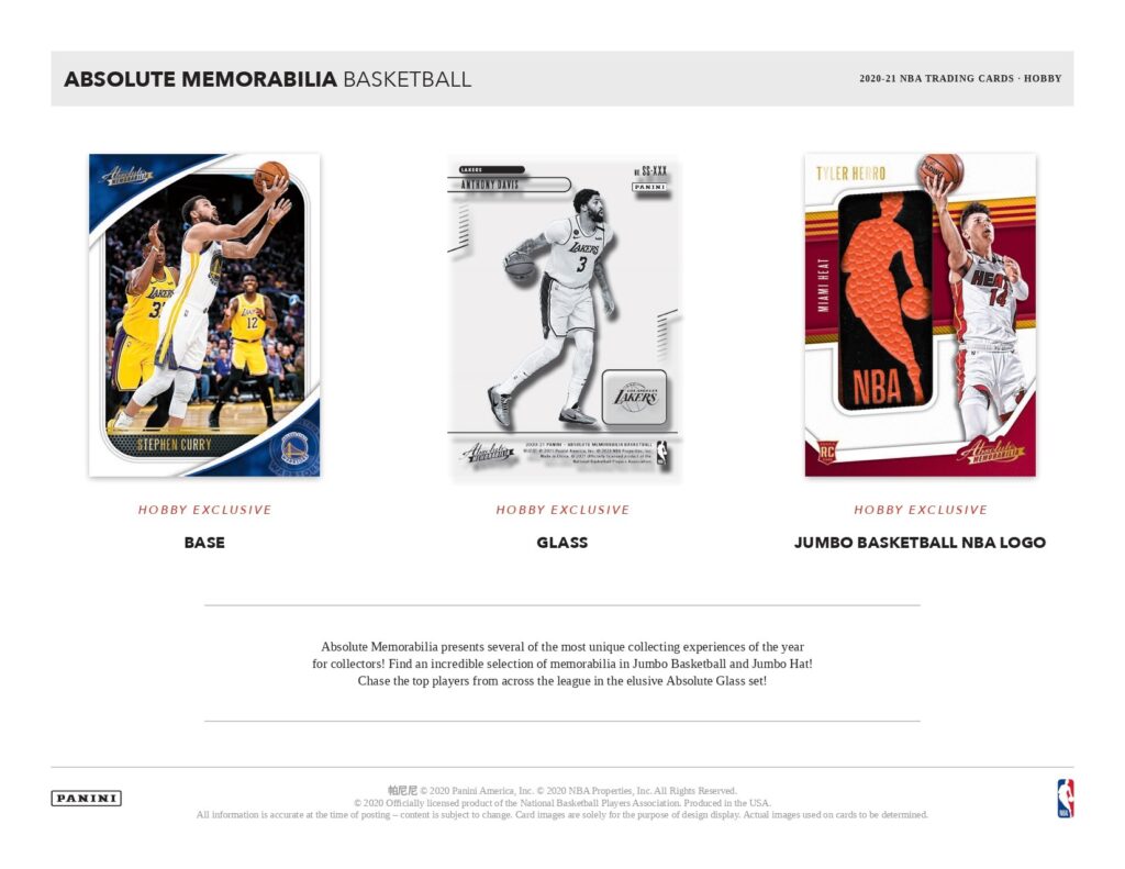 NBA 2020-21 PANINI ABSOLUTE MEMORABILIA【製品情報】 | Trading Card