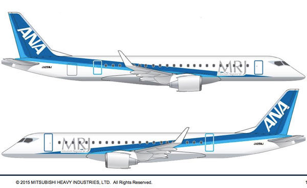 絶版品全日空商事MRJ90 ☆全日空商事 1/100 ANA MRJ90 飛行試験機5
