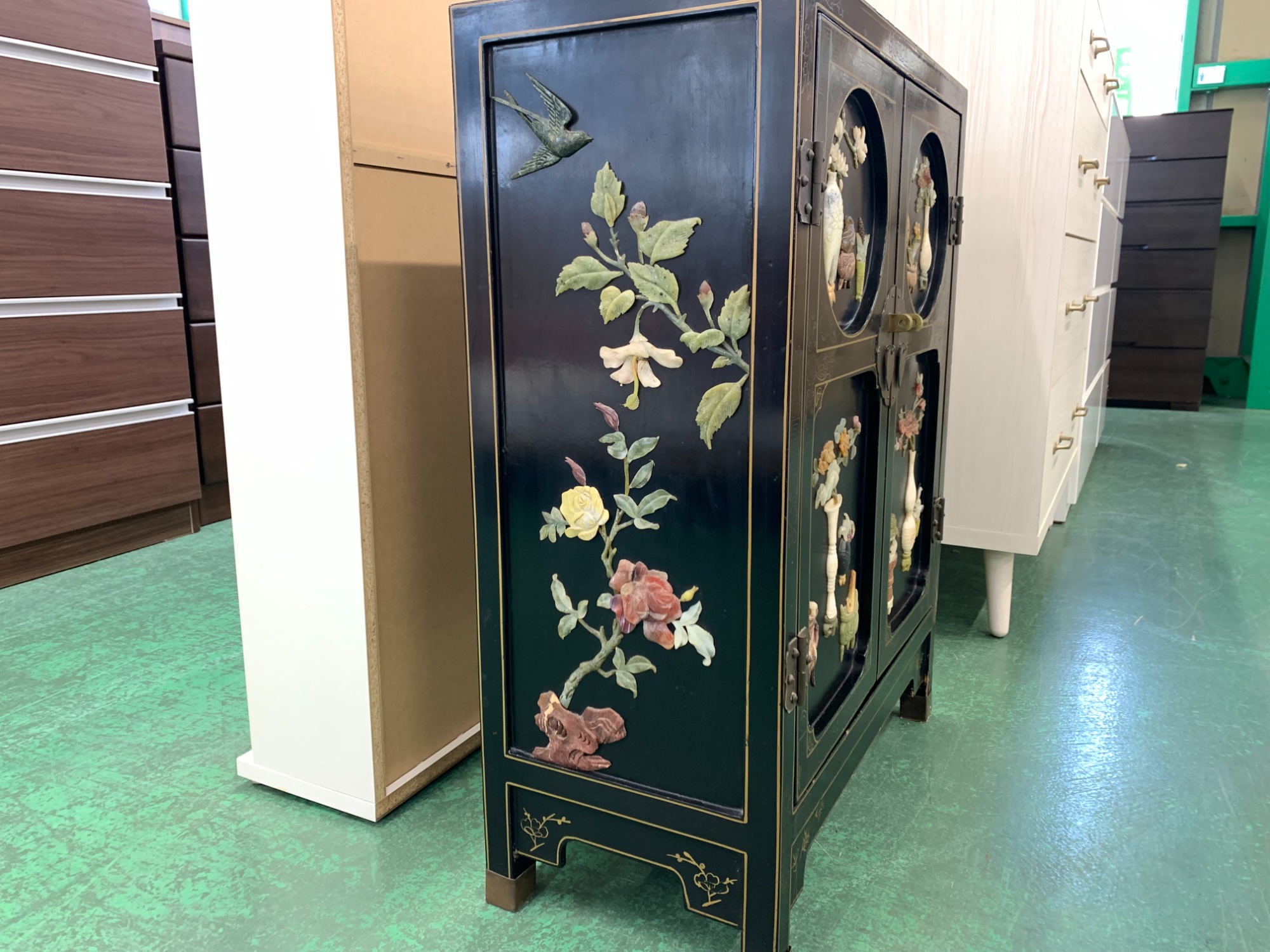 高品質 3/16商談中 中国家具｜花鳥図｜キャビネット 3/16商談中 中国