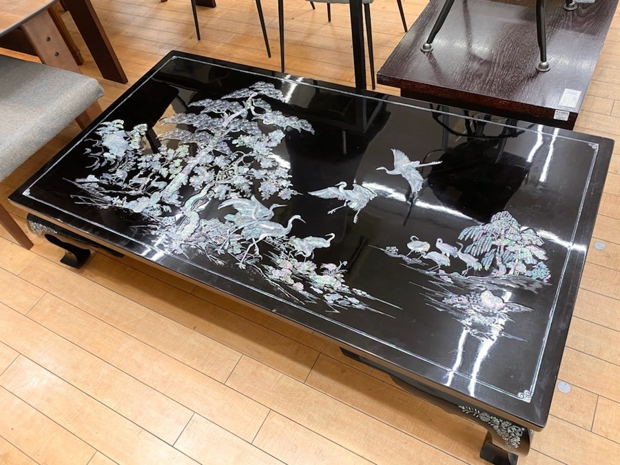 ディスカウント 螺鈿細工テーブル 楽天市場】螺鈿細工 韓国漆塗り 丸角