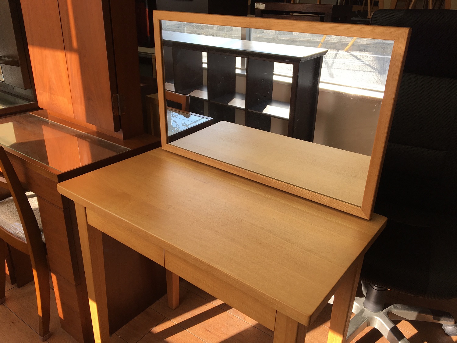 MUJI 無印良品 ドレッサー スツール付き オーク材