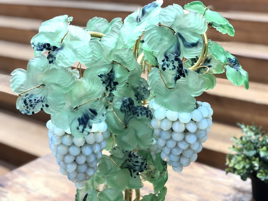 アンティーク照明！！MURANO（ムラーノ）ベネチアングラス 葡萄ランプ