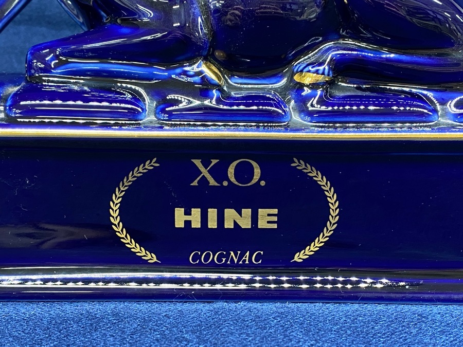 未開栓】HINE ハイン XO ブルー 鹿 リモージュボトル 陶器 ブランデー