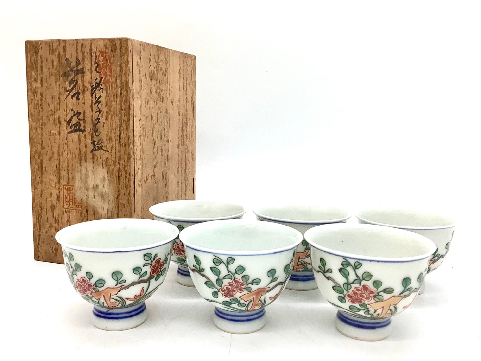 茶道具 平安丹祐 倣明写 大明成化年 色絵蓮鴛鴦文 煎茶