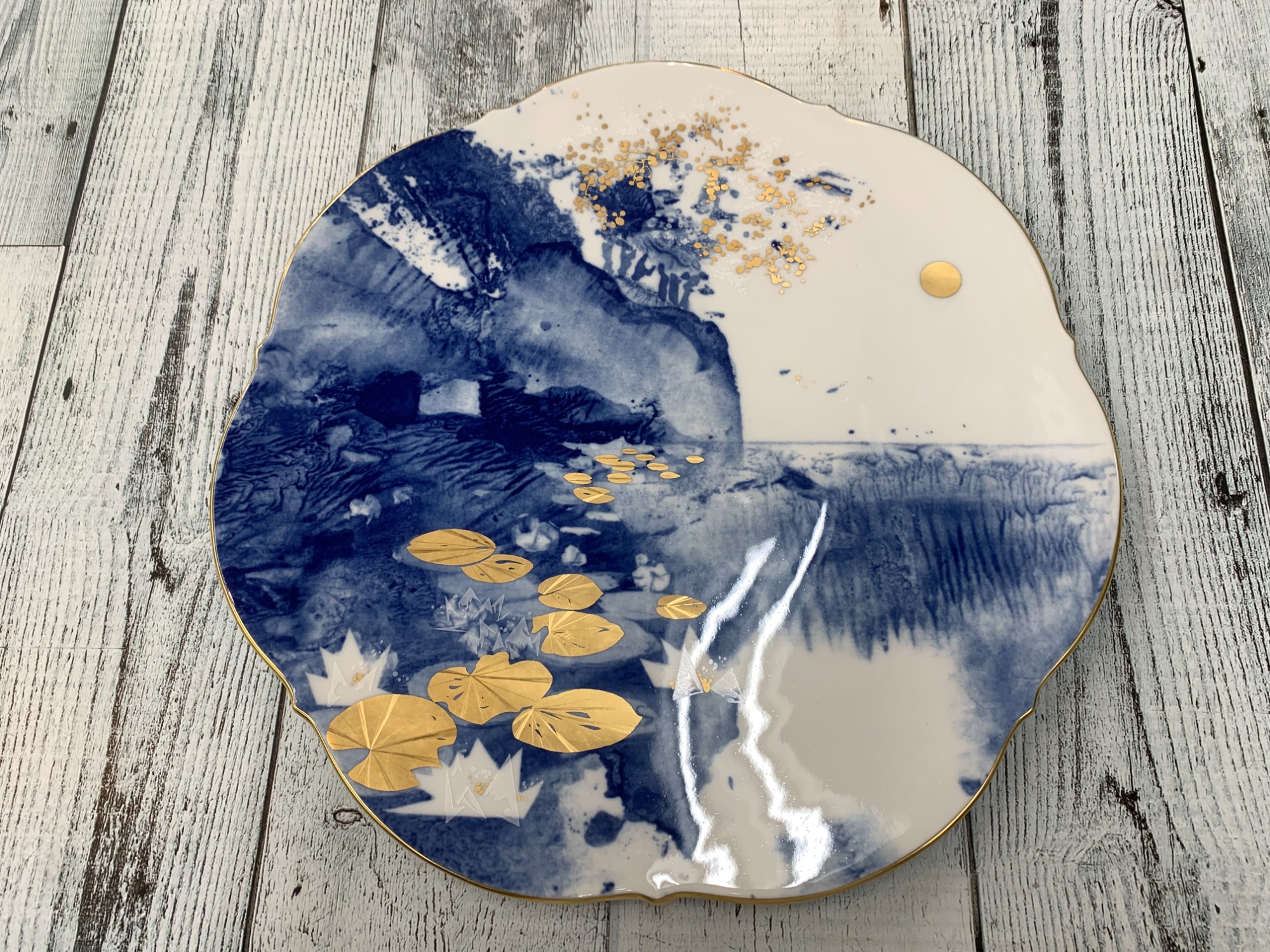 マイセン 直径31cm イヤープレート 1993年 「夢の島」 箱付き 食器