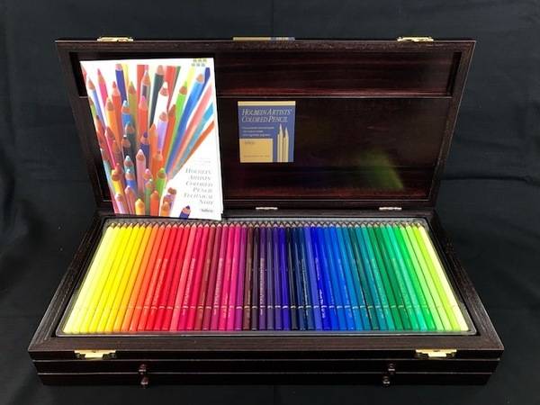 ホルベイン色鉛筆150色セット 木箱入り 殆ど新品 アーチスト色鉛筆