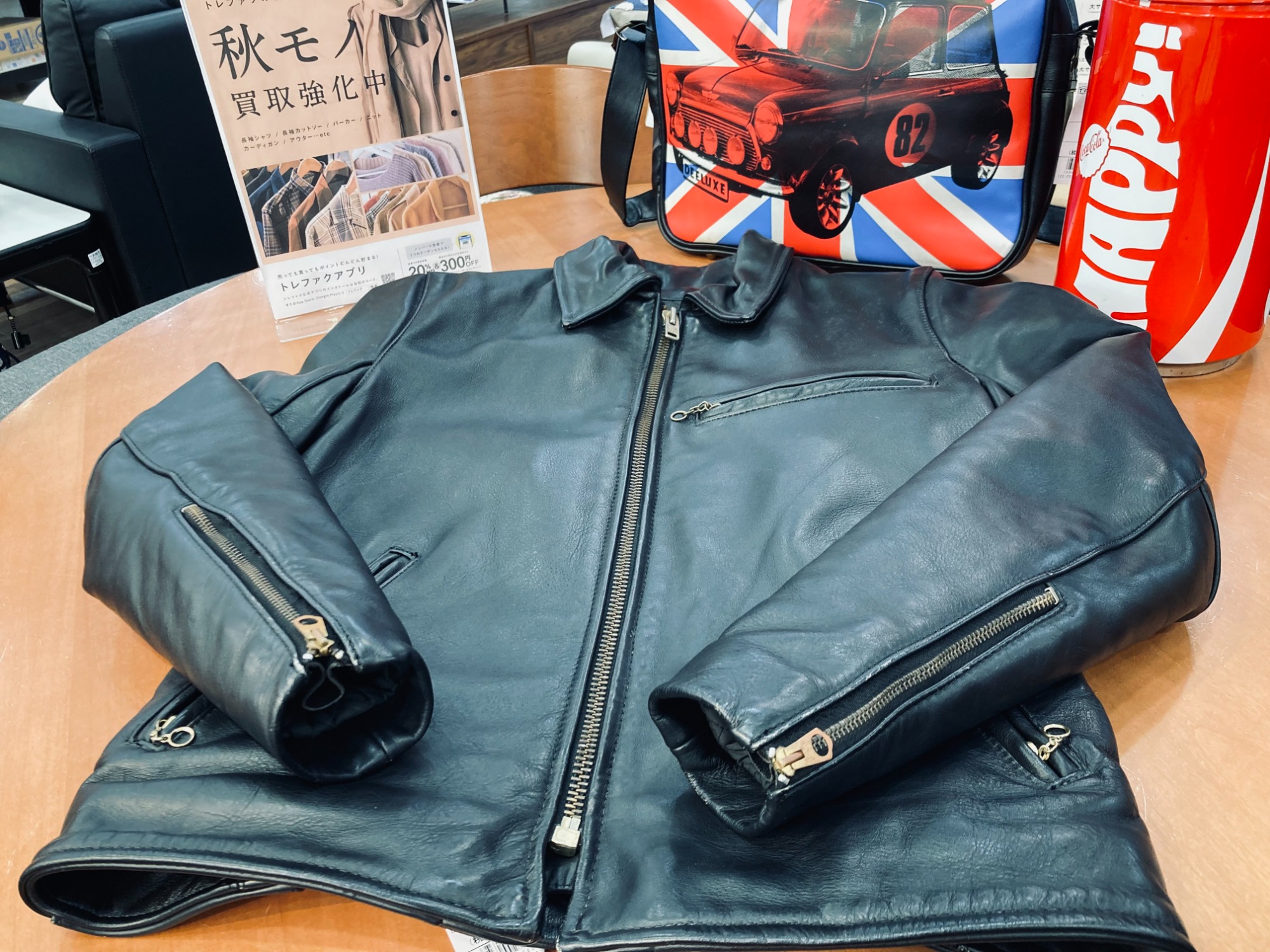 VANSON(バンソン) シングルライダースジャケット 牛革USA製 入荷いたし