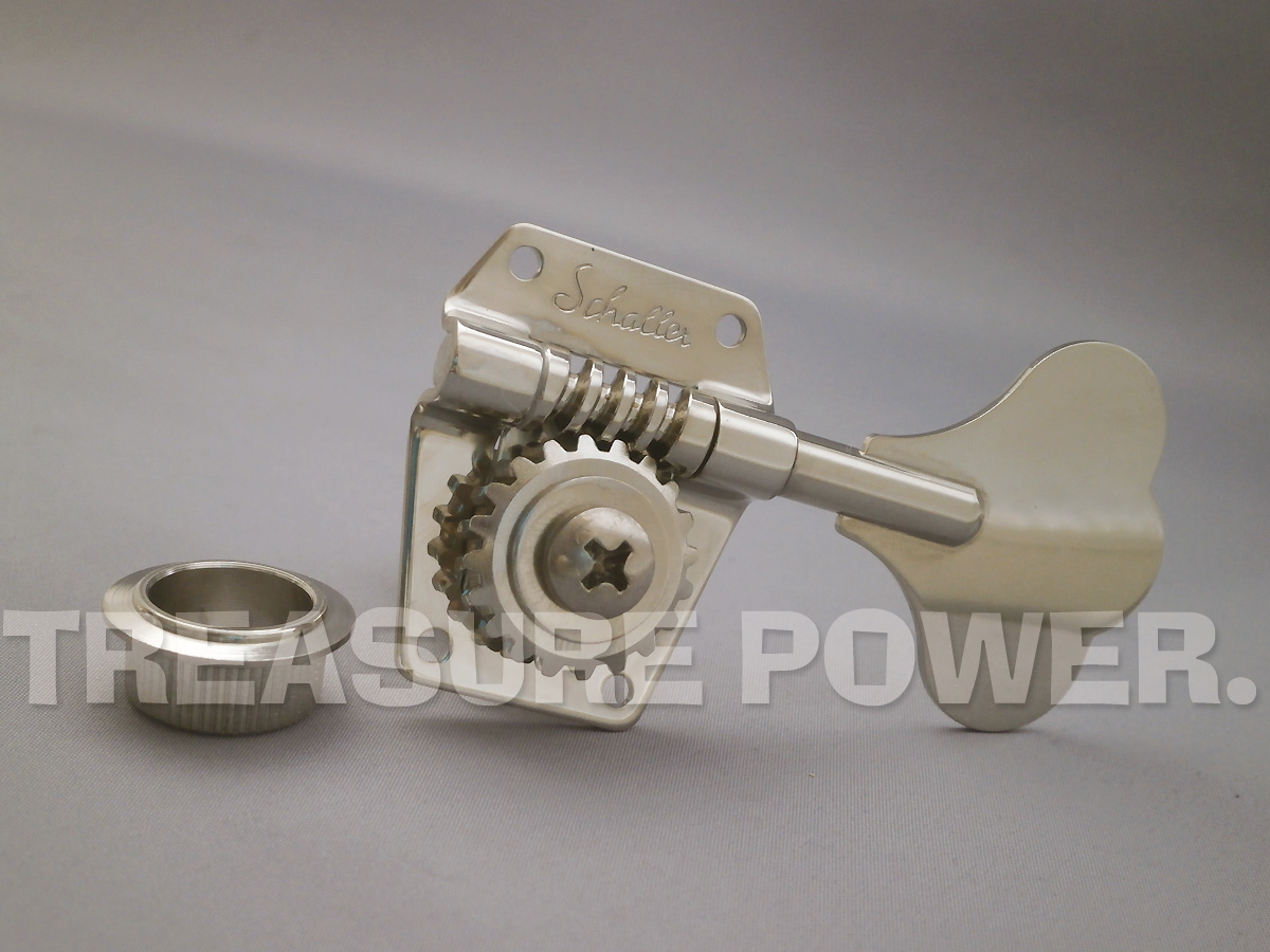 BASS Machine Head＊ ベース用ペグ Schaller BM-L/Nickel(4in Line)