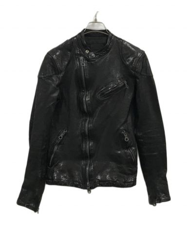 傑作 BACKLASH ドイツカーフ セミダブルライダースジャケット