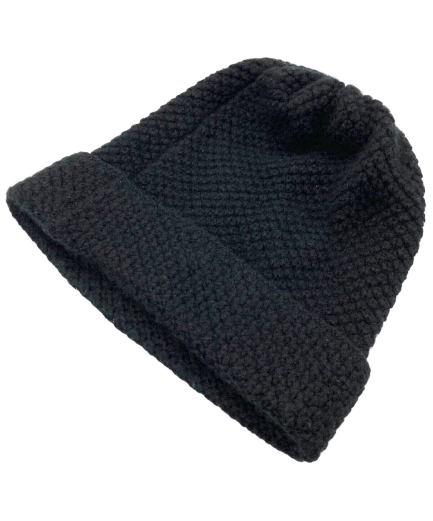 中古・古着通販】CHANEL (シャネル) カシミヤニット帽 ブラック サイズ