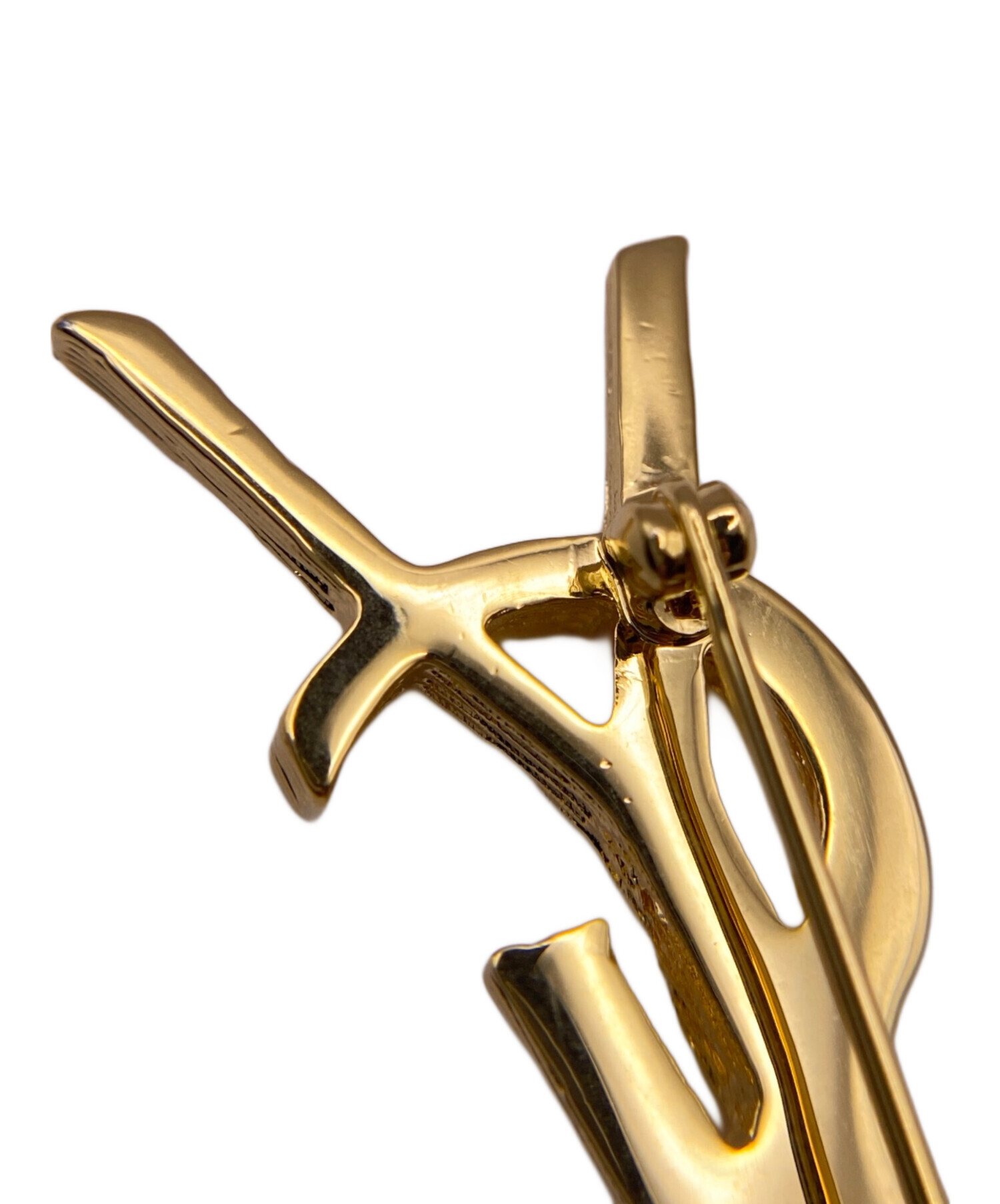 中古・古着通販】SAINT LAURENT (サンローラン) YSLロゴブローチ