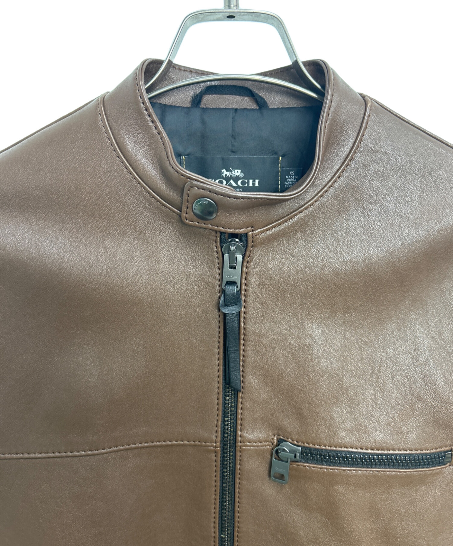 中古・古着通販】COACH (コーチ) シングルライダースジャケット