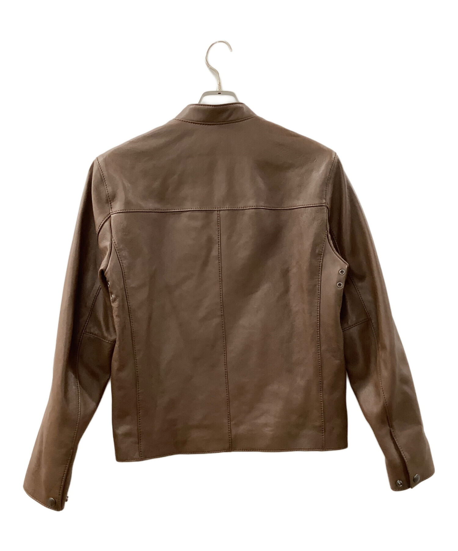 中古・古着通販】COACH (コーチ) シングルレザージャケット ブラウン