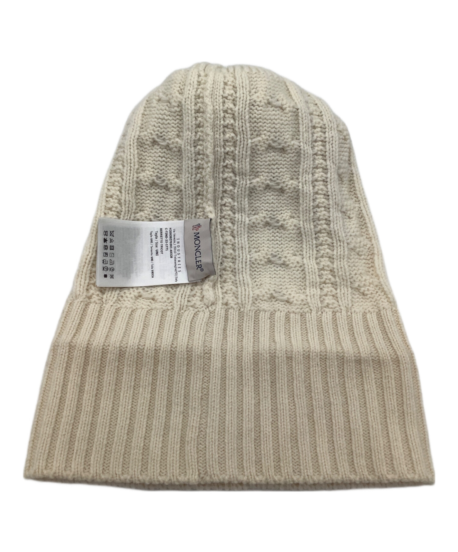 近年モデル 新品】 MONCLER ニット帽 クリスタル マグリア グレー 中古